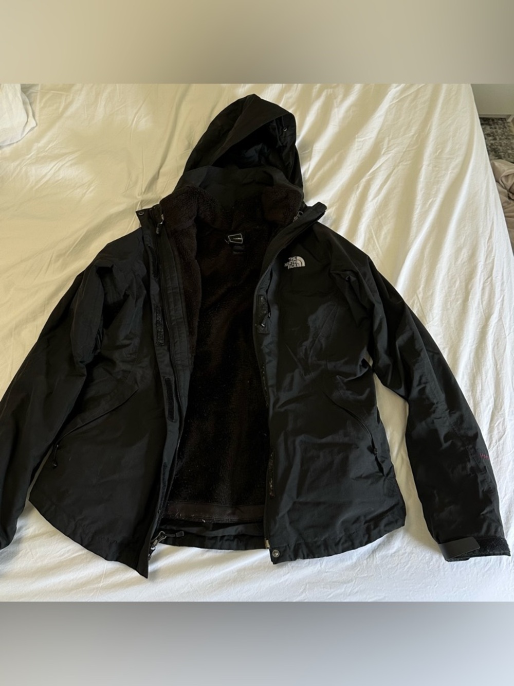 The North Face women’s Black Waterproof Hooded Jacket size M
